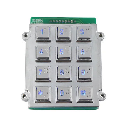 Illuminated Zinc Alloy Braille Keys Keypad