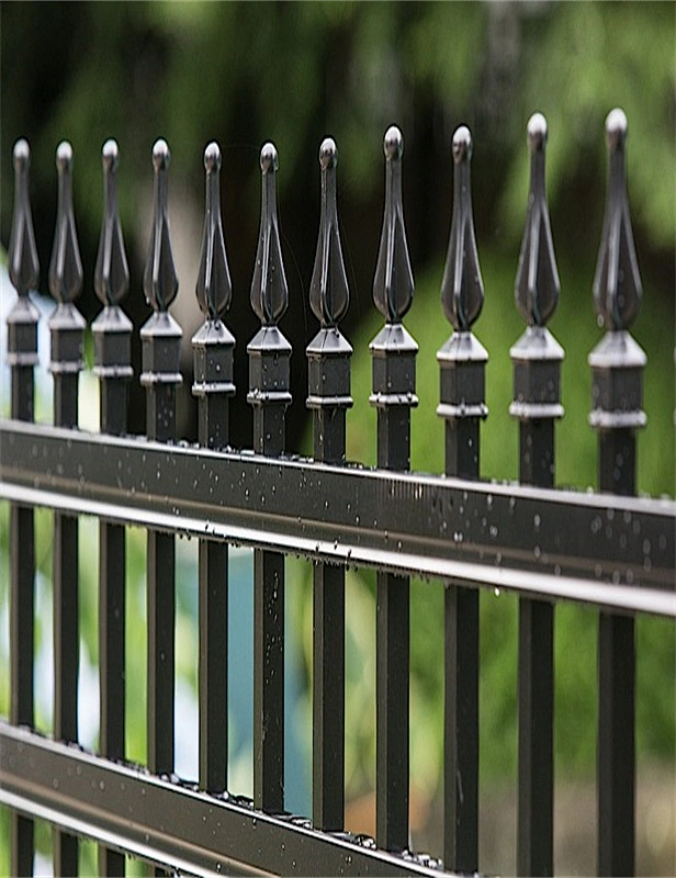 metal picket fence