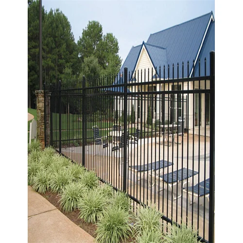 Regular Style Pressed Spear Top Steel Fence All Customizable Size