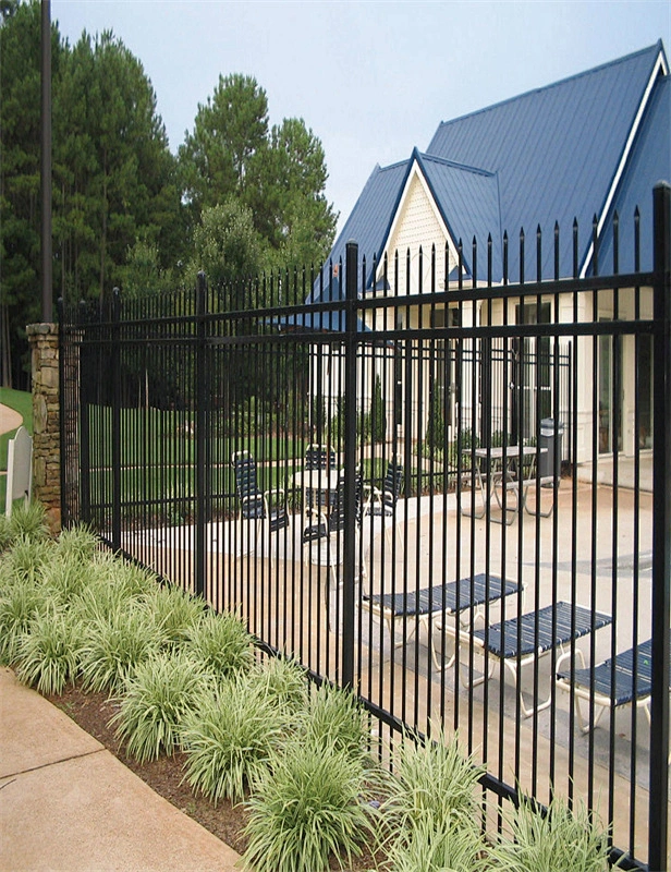 Regular Style Pressed Spear Top Steel Fence