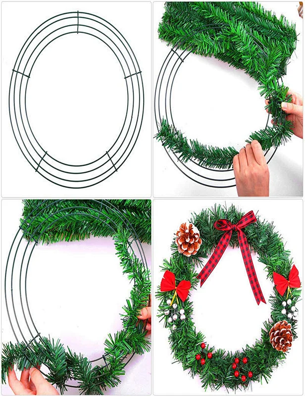 flat wire wreath ring frame