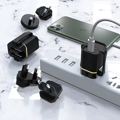 18W 2 Port Charger With Cable Slip