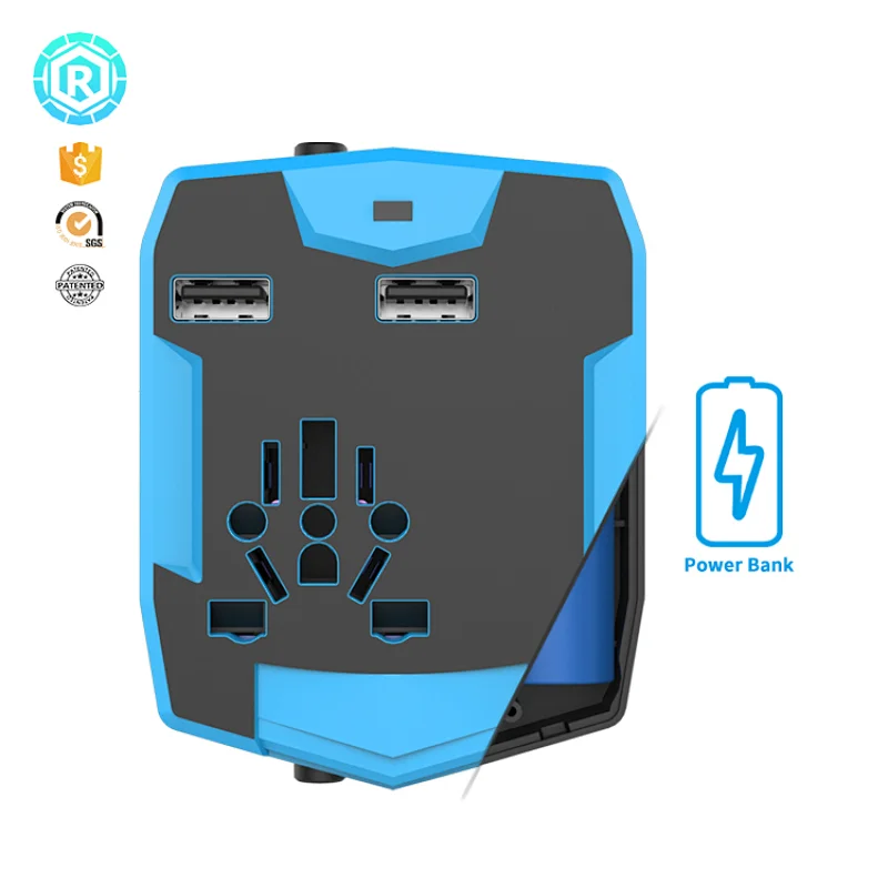6000mah Travel Adapter With Power Bank