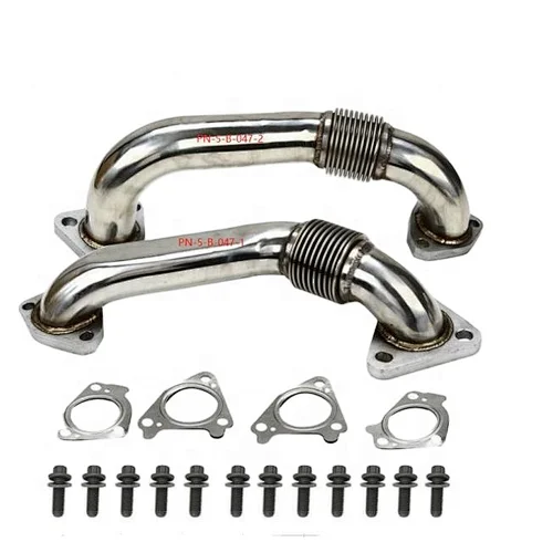 UP PIPE KIT DIRECT REPLACEMENT BOTH DRIVER AND PASSENGER SIDES 6.6L DURAMAX INCLUDES HARDWARE AND GASKETS