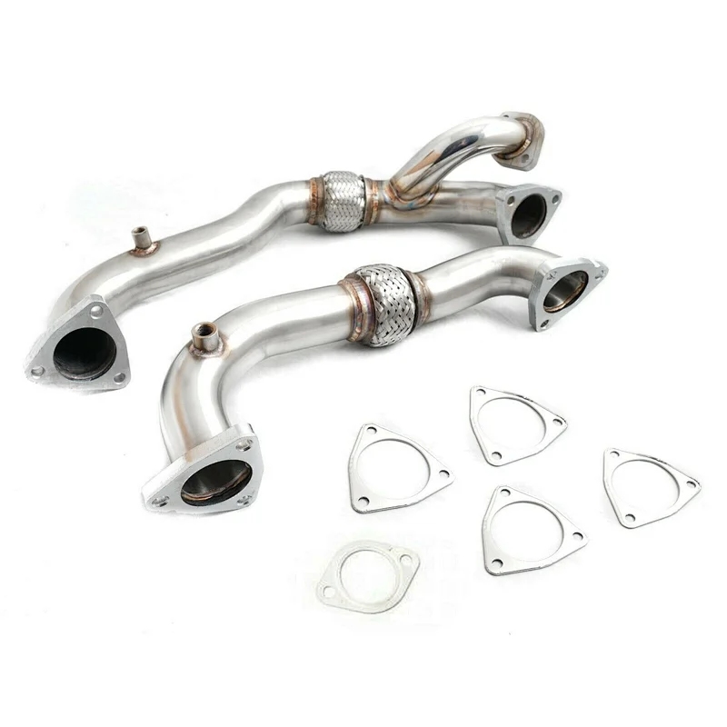 Stainless Steel Heavy Duty Up Pipes Fits for Ford 6.4 Powerstroke Diesel 6.4L 08-10 NO EGR PROVISION