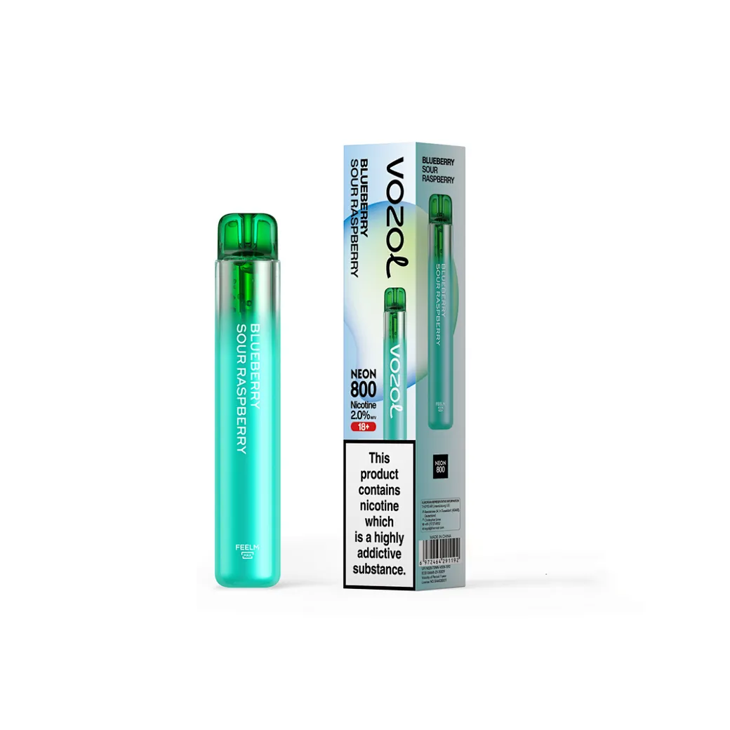 vozol neon 800 puff disposable vape with tpd