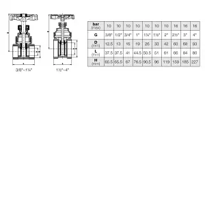 Gate Valve PN10