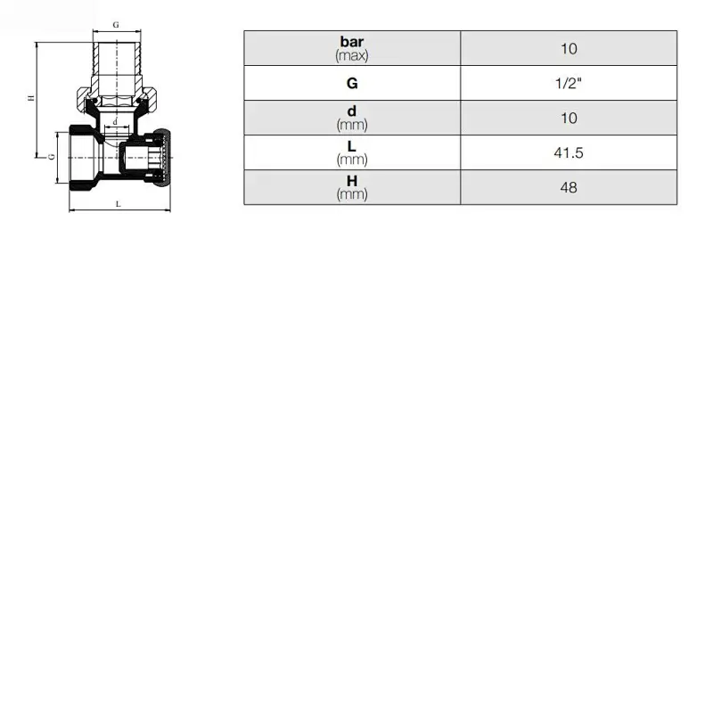 Angle Lockshield Radiator Valve