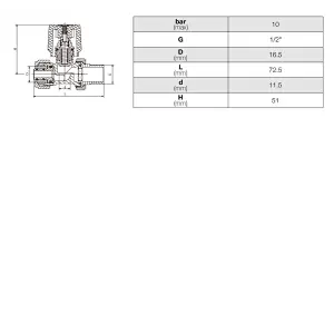Straight Radiator Valve Compression Ends