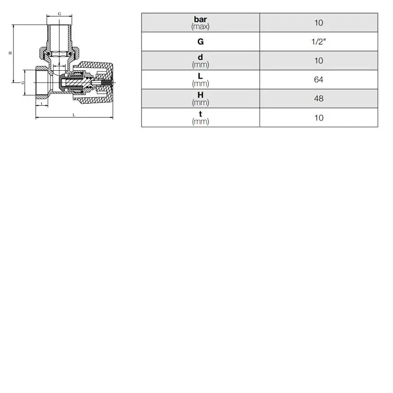 Angle Radiator Valve