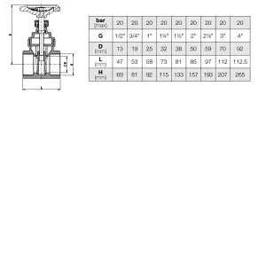 Gate Valve PN20