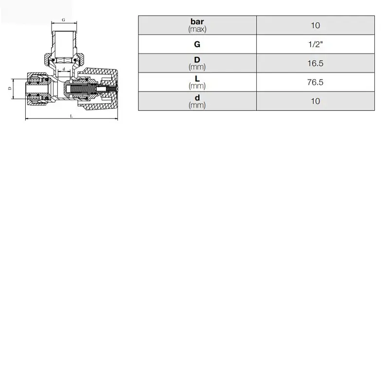 Angle Radiator Valve Compression Ends
