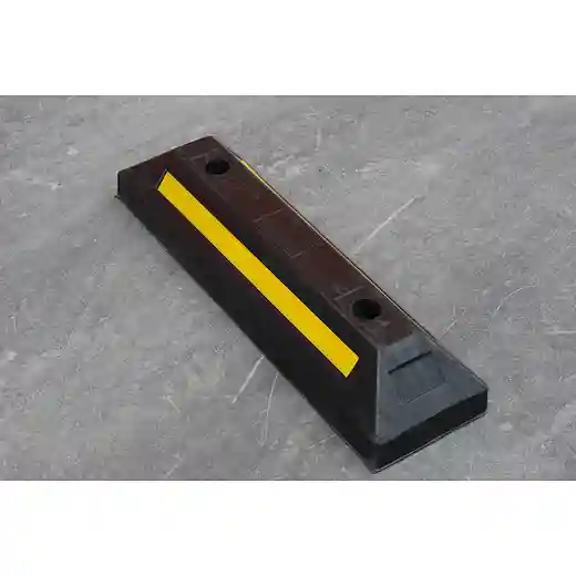 Yellow Parking Blocks, Made in China, Rubber curb stops