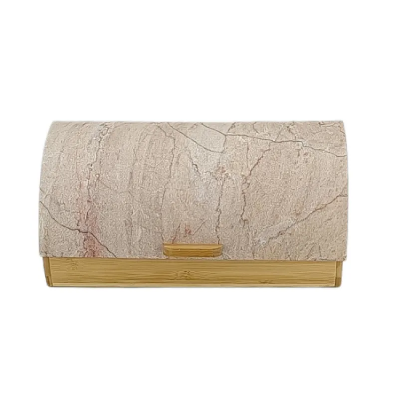 rustic wooden bread box