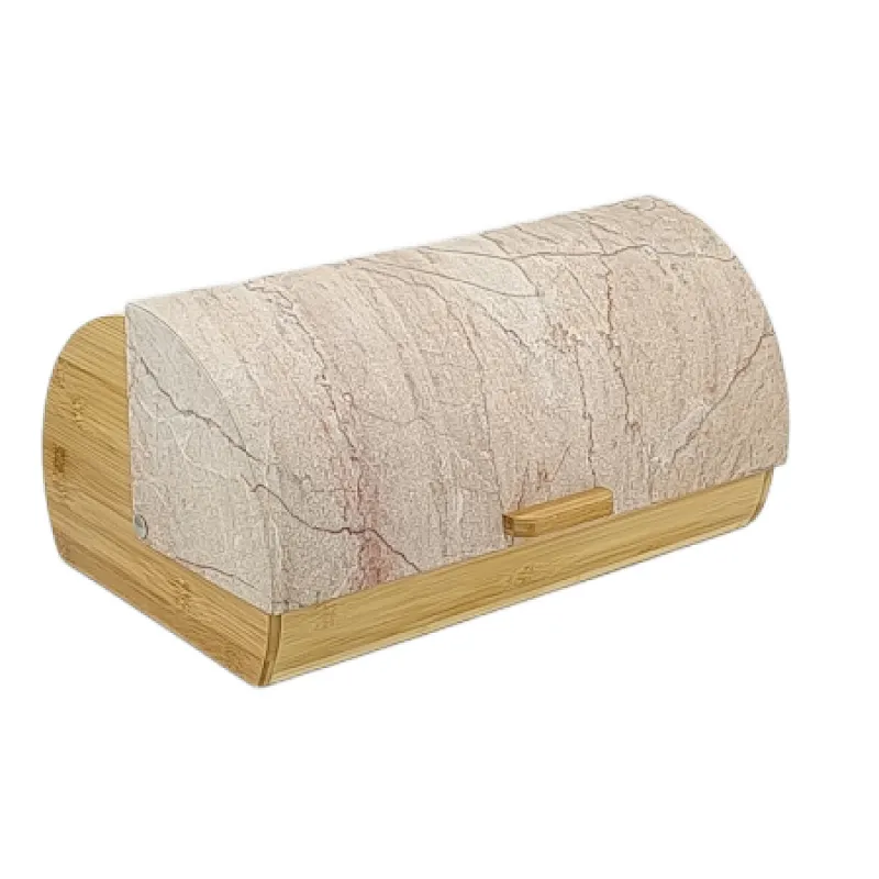 rustic wooden bread box