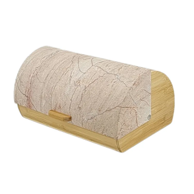 rustic wooden bread box