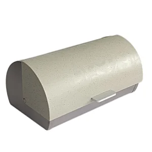 Roll top , Stainless Steel body Bread Bin , Plastic Lid, Marble Decor