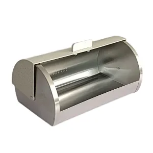 Roll top , Stainless Steel body Bread Bin , Plastic Lid, Marble Decor