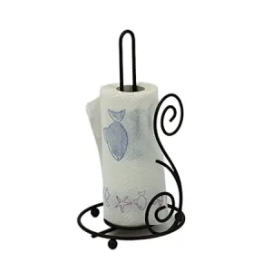 Kitchen Roll Holder, Paper Towel Holder, Paper Stand 2022, Steel Wire, Flower shape, White Black Grey, Any Color