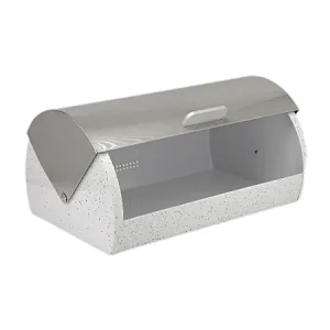 Roll top American Style Customized Wooden cutting board Powder Coated Metal Color Bread Bin,Marble Decor