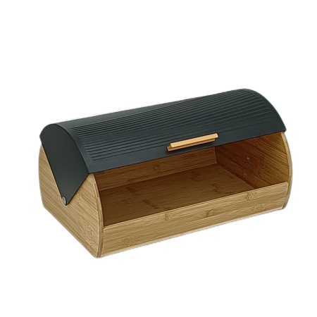 wood bread bin with drop down front