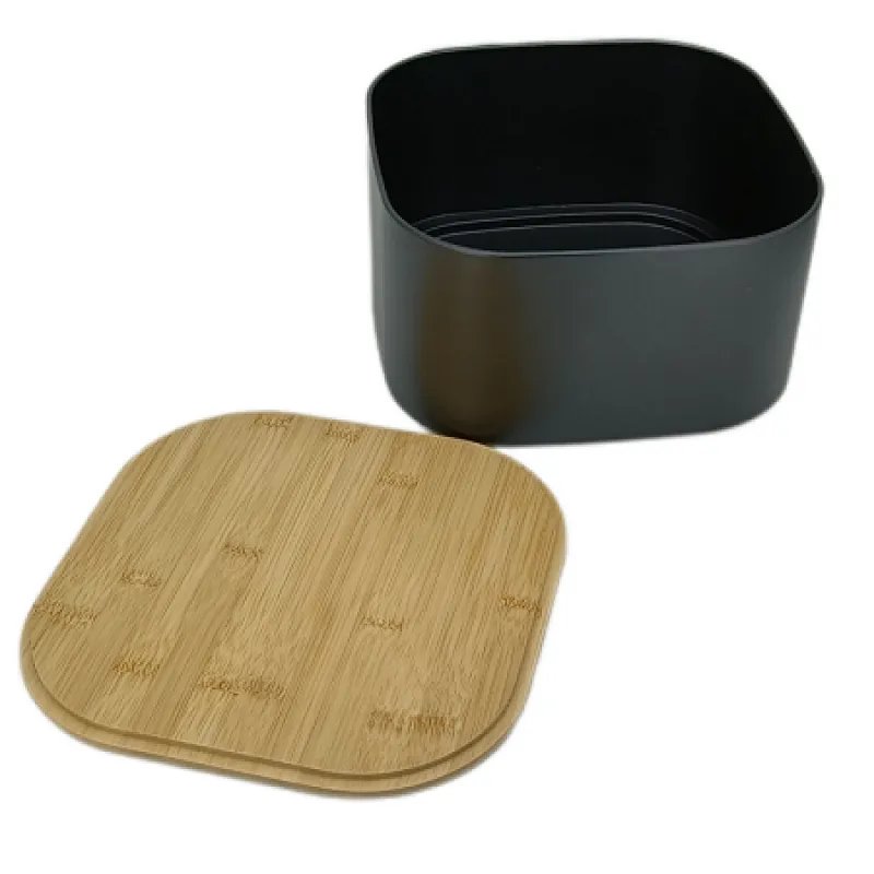 bread bin and chopping board