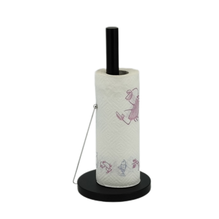black kitchen roll holder
