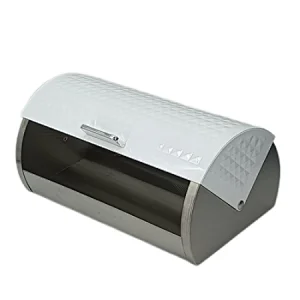Roll top, European Style , Stainless Steel Bread Bin , Color Coated, Diamond Decor