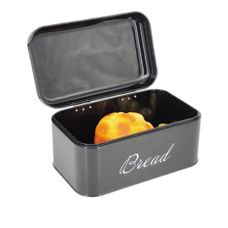 retro metal bread box