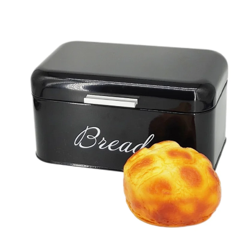 retro metal bread box