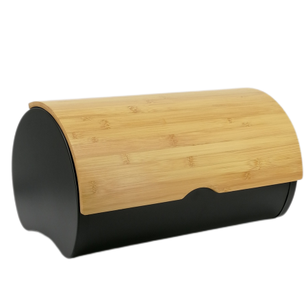 Semicircle bamboo lid bread box