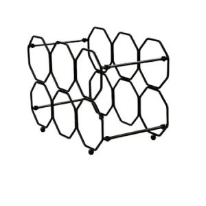 Countertop Wine Rack, Wine Storage Holder, Freestanding Metal Tabletop Stand with Modern Design, Simple Wine Bottle Holder For Kitchen And Home Decor, Bar Cabinet