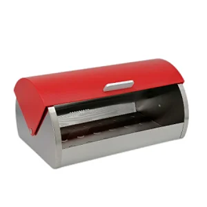 Roll top European Style, Stainless Steel Classic Bread Bin , PS Lid