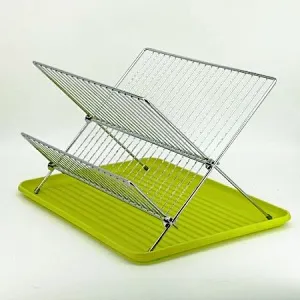 Dish Drainer Rack, Large Capacity Dish Drying Rack for Kitchen, 2 Tier dish Strainer with Utensil and Cup Holder, Premium Rack Professional Dish Holde