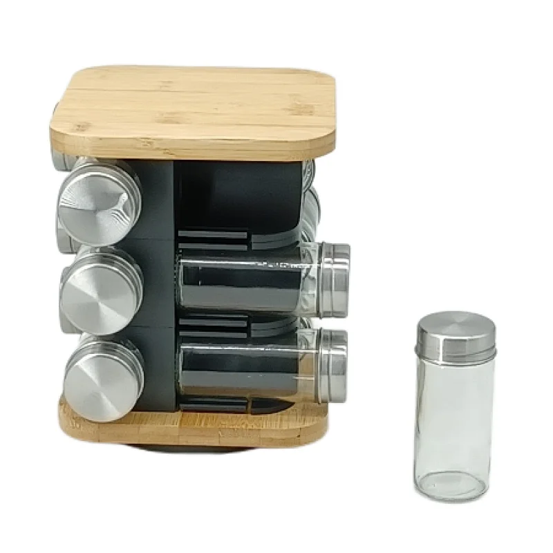 glass spice rack set