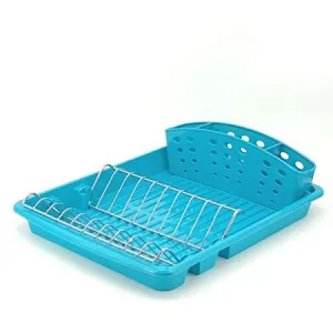 Dish Drainer Rack, Small Capacity Dish Drying Rack with Tray and Dish Drainer for Kitchen, Any Color Tray and Tool holder, Modern Design, 1 Layer, Simple Style