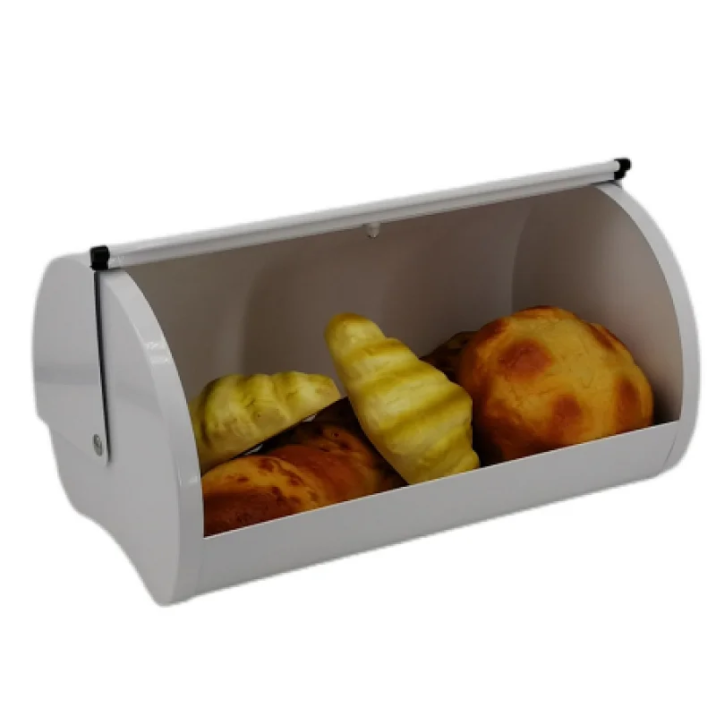 black tin bread bin