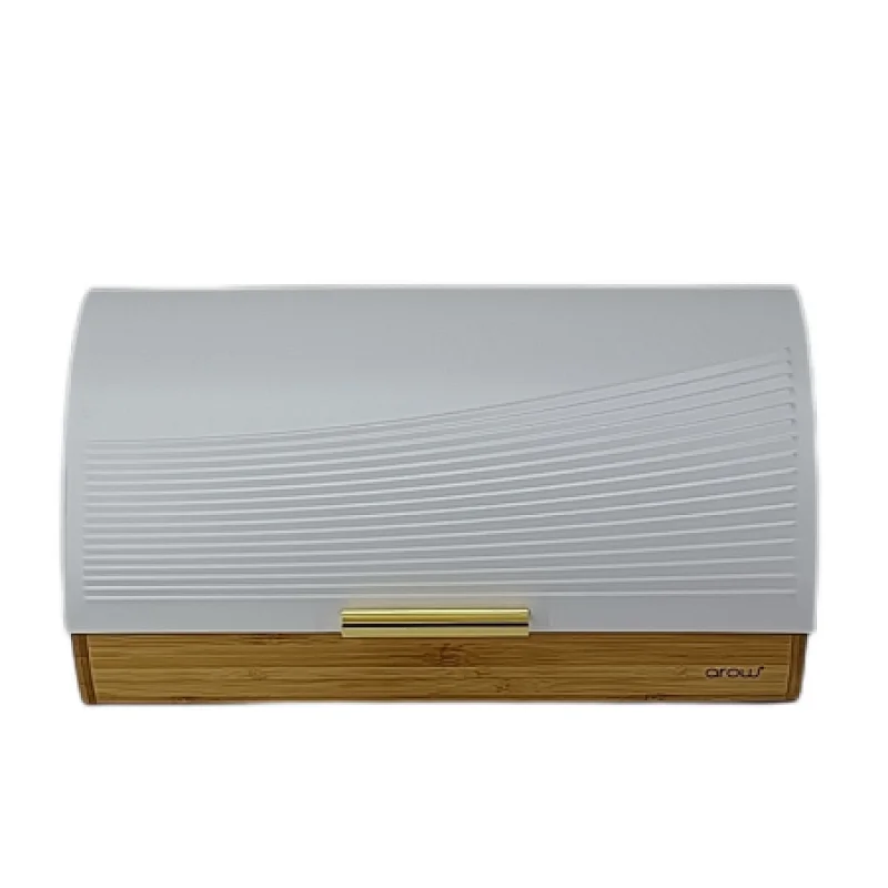 white wooden bread box
