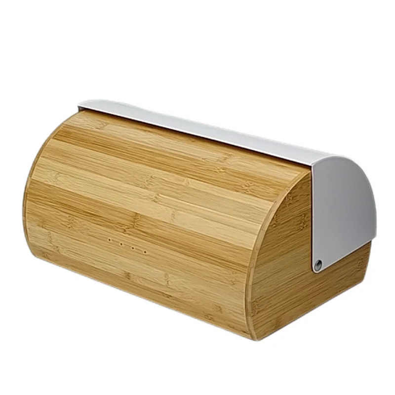 white wooden bread box