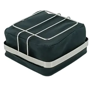 Metal with Fabric insert Mondern Bread Basket Stainless Steel  Size: 21X21X11CM