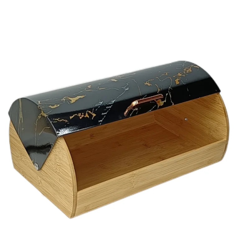 black bamboo bread bin