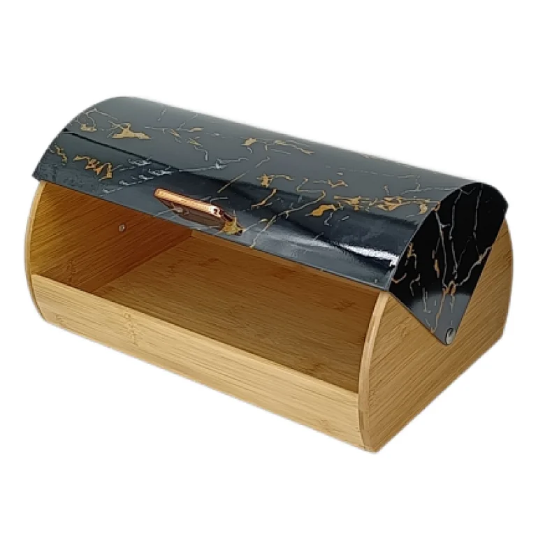 black bamboo bread bin