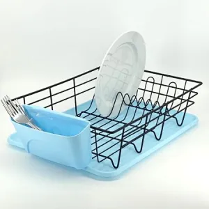 Dish Drainer Rack, Small Capacity Dish Drying Rack with Tray and Dish Drainer for Kitchen, Any Color Tray and Tool holder, Modern Design, 1 Layer, Simple Style