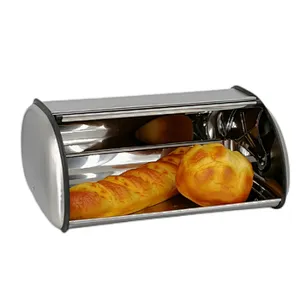 vintage stainless steel bread box