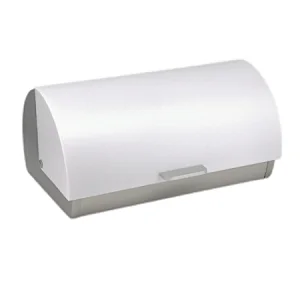 Roll top European Style Customized Stainless Steel Classic Bread Bin , PS Lid Color