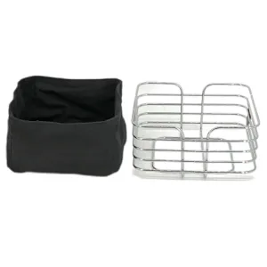 Metal with Fabric insert, Mondern Bread Basket , Stainless Steel