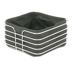 Metal with Fabric insert, Mondern Bread Basket , Stainless Steel