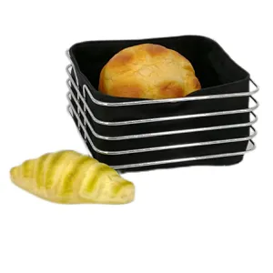Metal with Fabric insert, Mondern Bread Basket , Stainless Steel