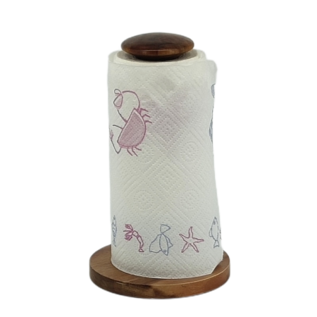 bamboo free standing toilet roll holder