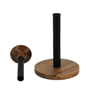 bamboo free standing toilet roll holder